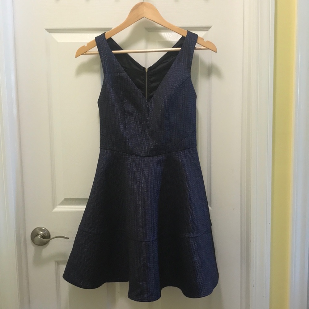 Express Shiny Purple Aline Dress Size 2